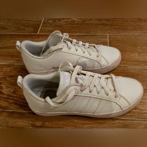 All White Shell Toe Adias, size 7